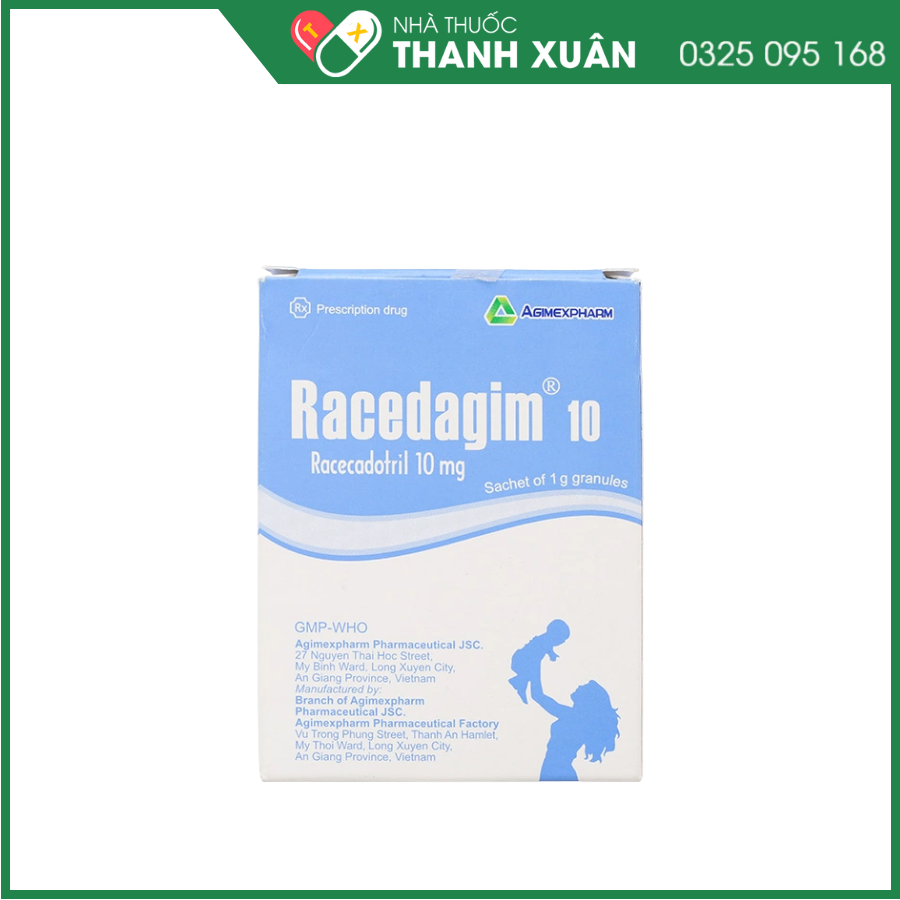 Thuốc cốm Racedagim 10mg trị triệu chứng tiêu chảy cấp tính ở trẻ em
